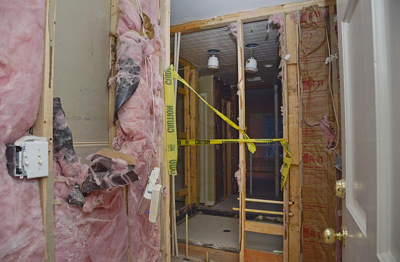 This room will become a master bedroom with en suite bathroom.